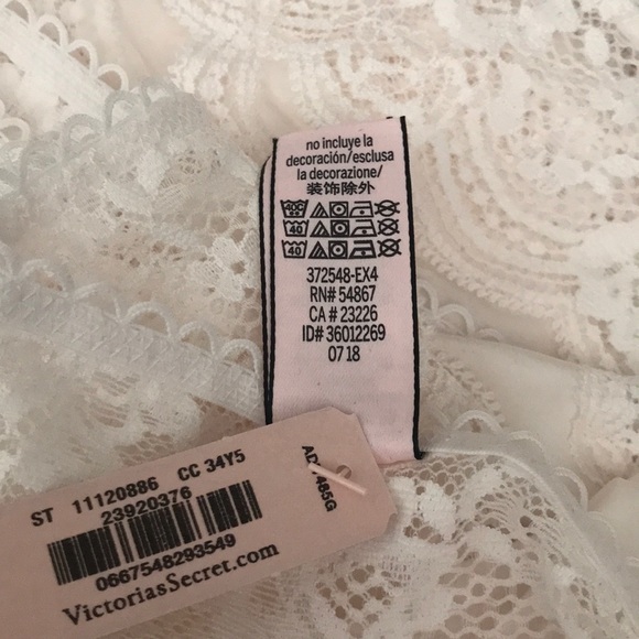 VS Dream Angel Floral Lace Cheekini Panty White - Picture 3 of 4